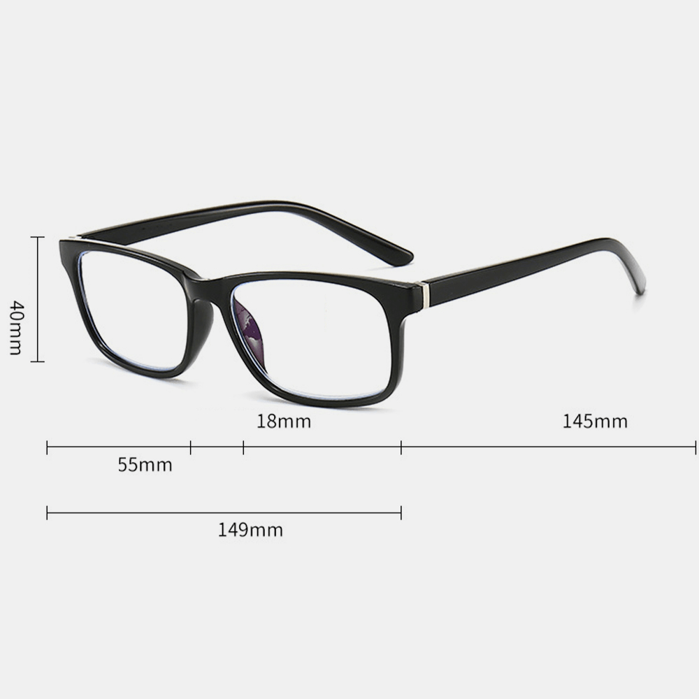 Unisex Anti-Blue Light Full Frame Casual Business HD Reading Glasses Presbyopic Glasses - MRSLM