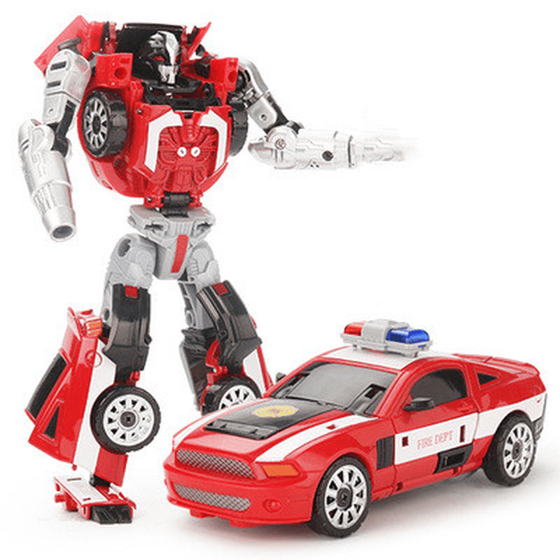 Alloy Version of the Deformed Robot Model King Kong Toy Police Car Ladder Fire Truck Fit Autobot - MRSLM