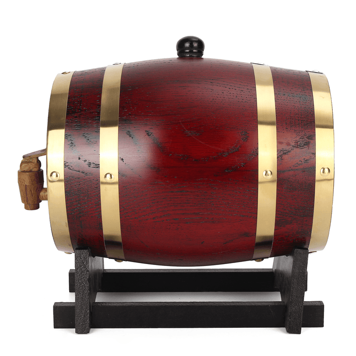 Weikeduo Vtc-808 Wooden Alcohol Barrel 1.5L/3L/5L Rum Brewing Container Phnom Penh Decoration-Red Oak - MRSLM