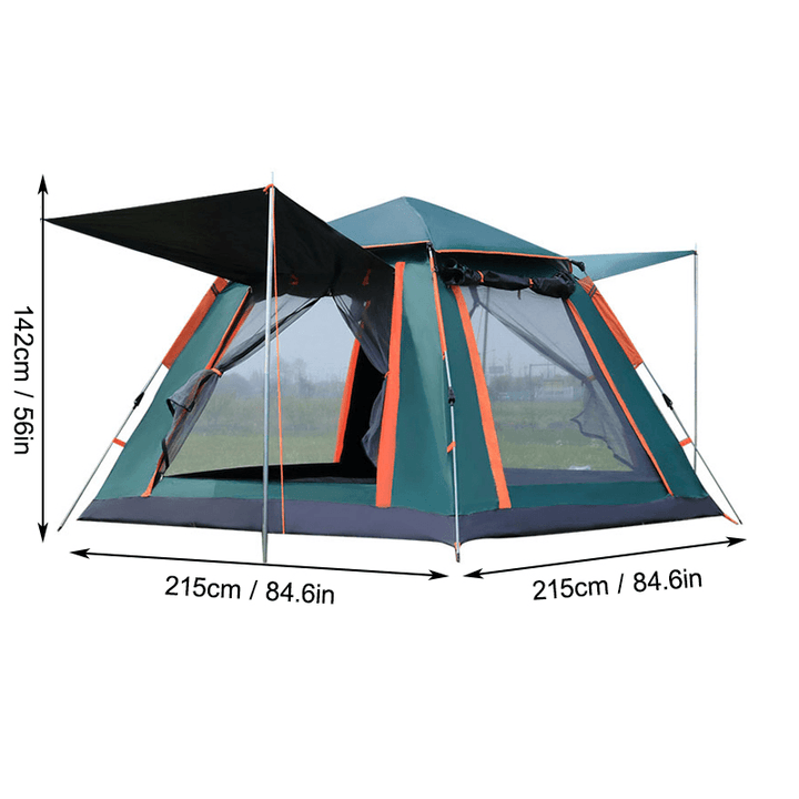 Outdoor Automatic Tent 4 Person Family Tent Picnic Traveling Camping Tent Outdoor Rainproof Windproof Tent Tarp Shelter - MRSLM