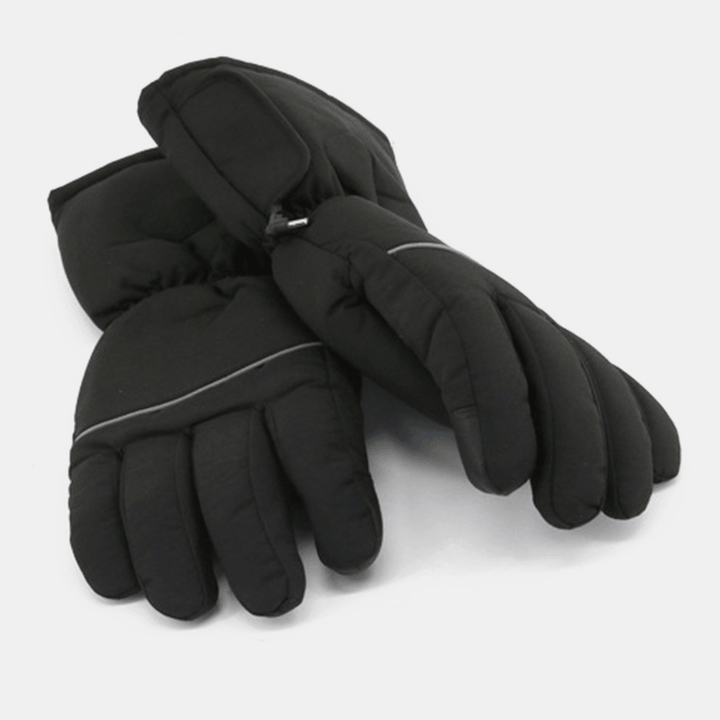 Unisex Touchscreen Battery Heated Windproof Warm Full-Finger Heating Gloves - MRSLM