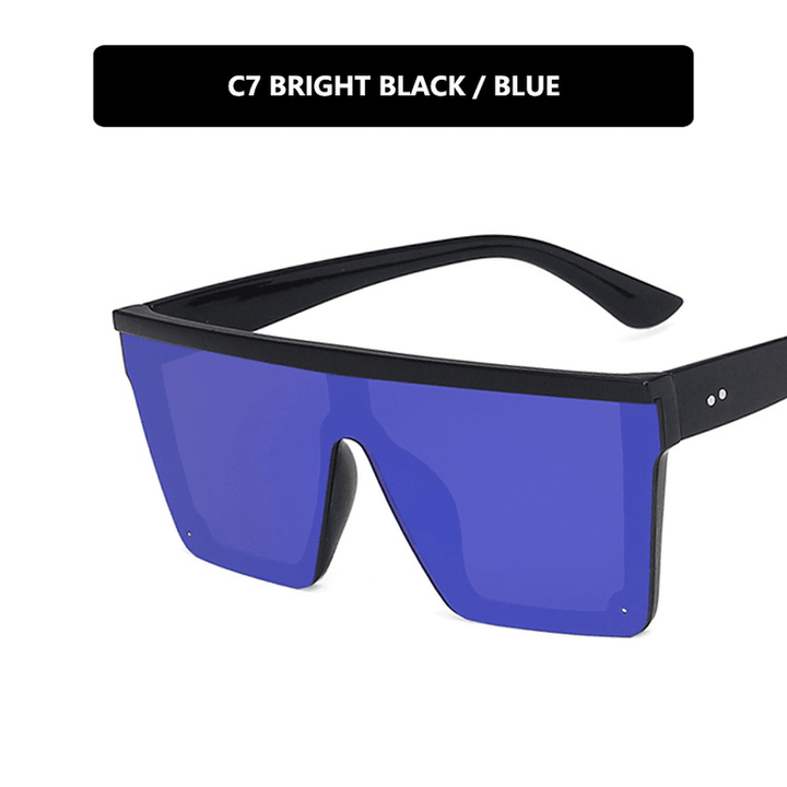 Trendy Big Box Personality One-Piece Retro Sunglasses for Men and Women Street Shooting - MRSLM