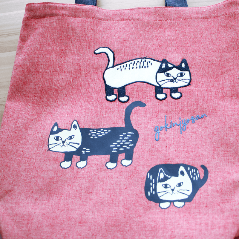 Women Casual Cat Pattern Handbag Tote Bag for Shopping - MRSLM