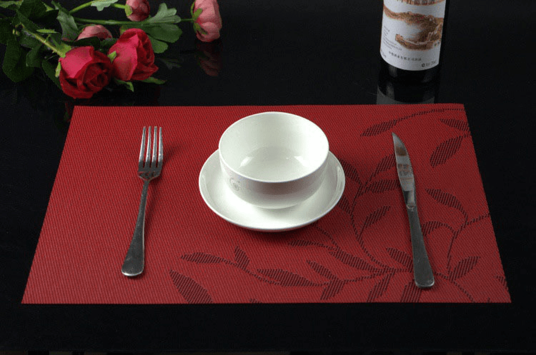 Washable Placemat for Dining Table Creative Heat Insulation Stain Resistant Anti-Skid Eat Mats - MRSLM