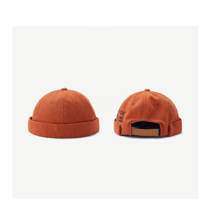 Unisex Street Yuppie Hat Letters Embroidered Landlord Hat Pumpkin Beret Tide Brimless Hats - MRSLM