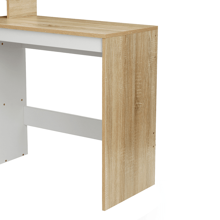 43 Inch Work Table Shelf PC Table Computer Furniture Home Office White Sonoma - MRSLM