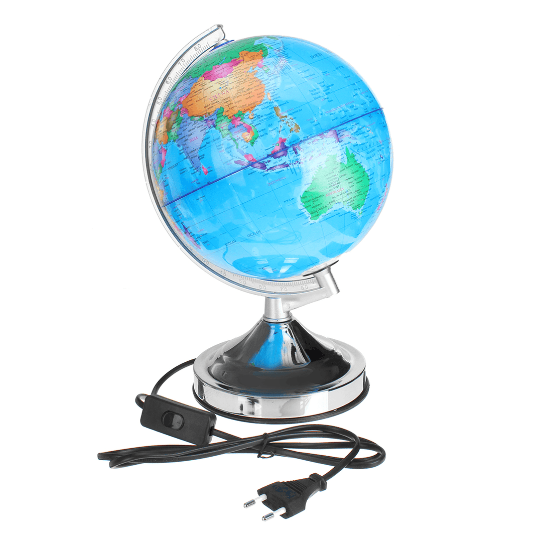 Illuminated Lamp Rotating World Earth Globe Ocean Desk Globe LED Night Light - MRSLM