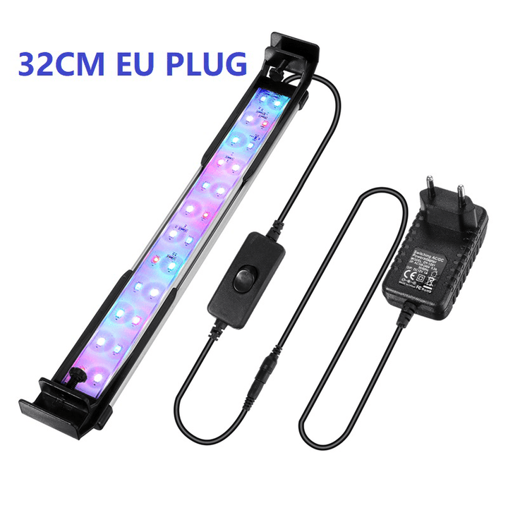 32CM 24LED RGB Aquarium Fish Tank Light 2 Modes Double Drainage Water Grass Lamp - MRSLM