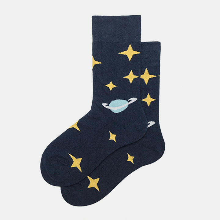 Socks Male Stockings Female Trend Starry Sky Tube Cotton Street Socks - MRSLM