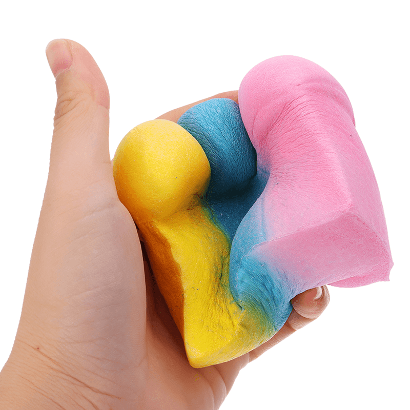 Yunxin Squishy Rainbow Toast Loaf Bread 10Cm Slow Rising with Packaging Collection Gift Decor Toy - MRSLM