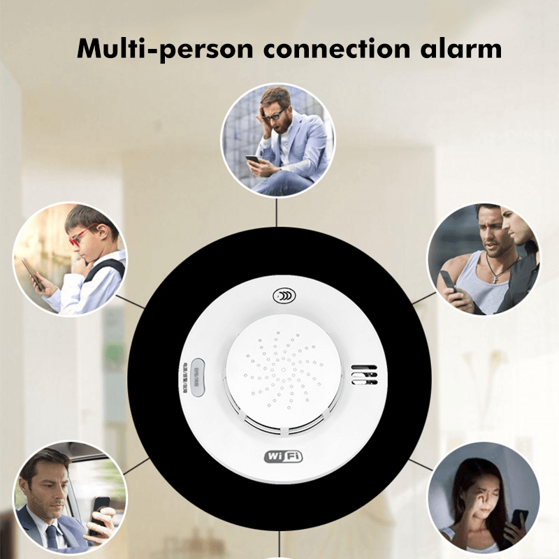 Wifi Smoke Detector Smoke Alarm APP Smoke Sensor - MRSLM