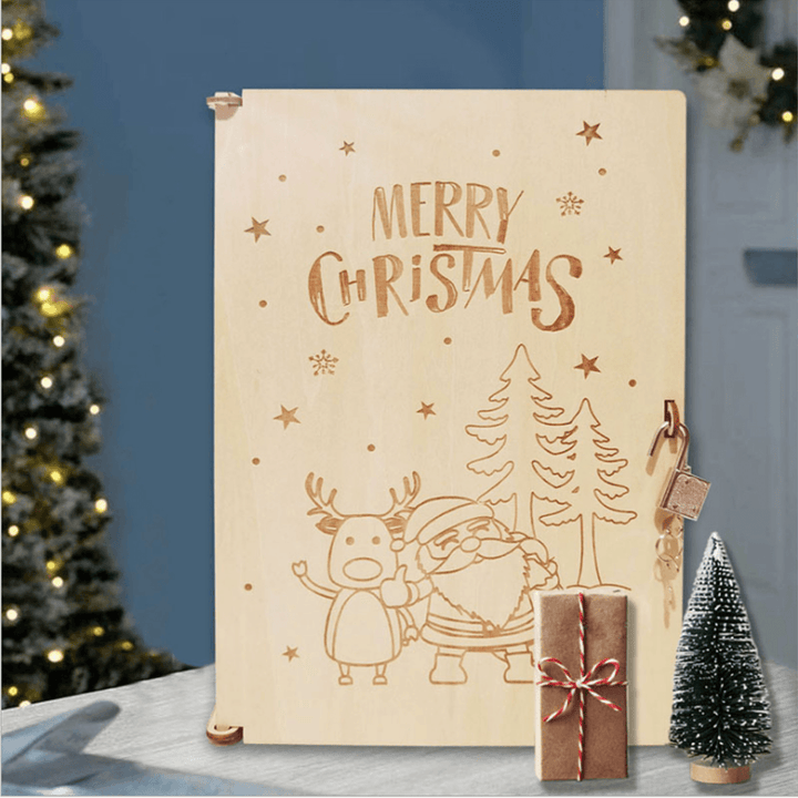 DIY Wooden Christmas Calendar Cabinet Candy Drawer Lockable Box Party Decor Fits 24 Chocolates Candy Stand Rack - MRSLM