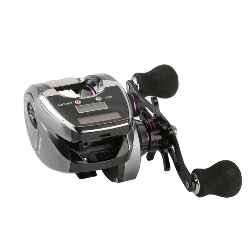 DEUKIO Digital Display Electronic Fishing Reel 6+1BB 8.0:1 High Speed Ratio 10Kg Max Braking USB Rechargeable Left/Right Hand Fishing Reel - MRSLM