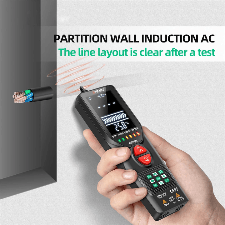 ANENG AN998 Automatic Digital Professional Multimeter 6000 Counts Electric Auto Ranging AC/DC Voltmeter Temp Ohm Hz Detector Tool - MRSLM