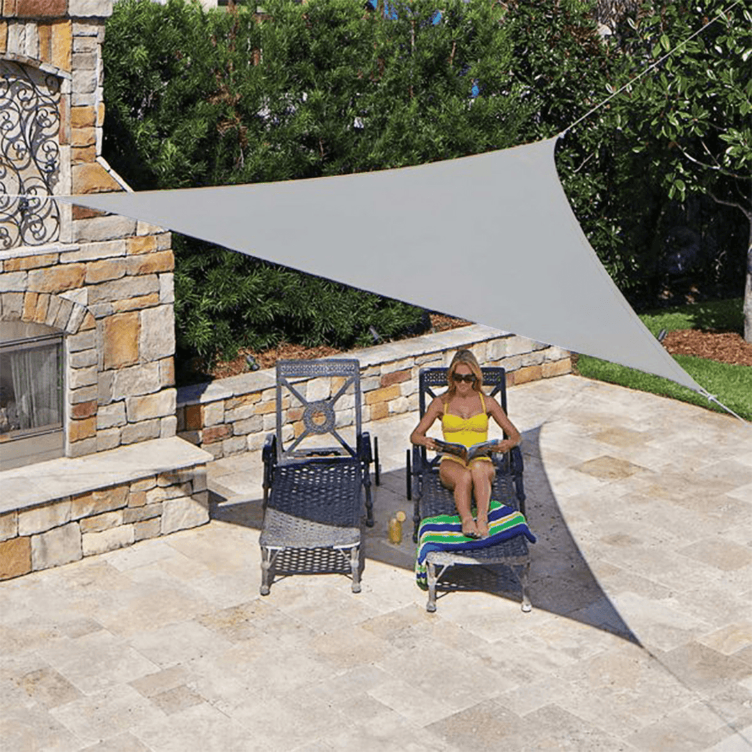 11.8X11.8X11.8 Ft Sun Shade Triangle UV Block Canopy for Outdoor Facility Garden Sun Shelters - MRSLM