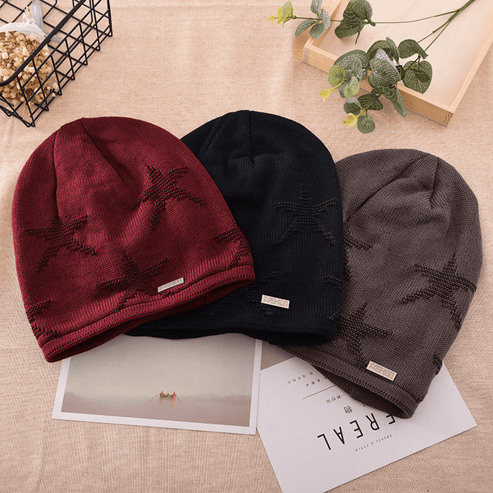 Men'S Fashion Knitted Outdoor Warm Woolen Cap - MRSLM