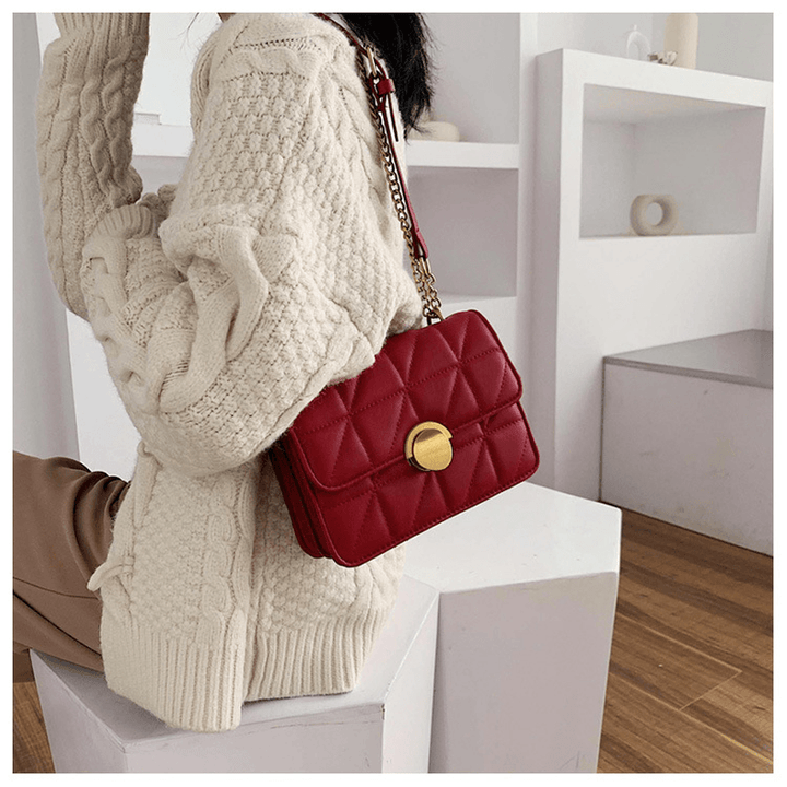 Women Faux Leather Fashion Shoulder Bag Crossbody Bag - MRSLM