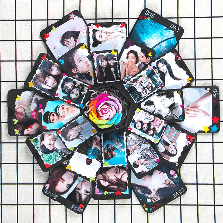 Party'S Surprise Explosion Love Flower Box for Birthday Wedding Photo Album Display - MRSLM