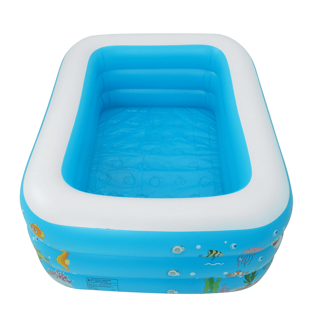 120-150CM Family Inflatable Swimming Pool 3-Ring Thicken Summer Backyard Inflate Bathtub for Kids Adults Babies - MRSLM