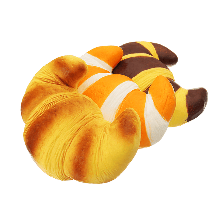 Squishyfun Jumbo Croissant Squishy Bread Super Slow Rising 18X12Cm Squeeze Collection Toy Fun Gift - MRSLM