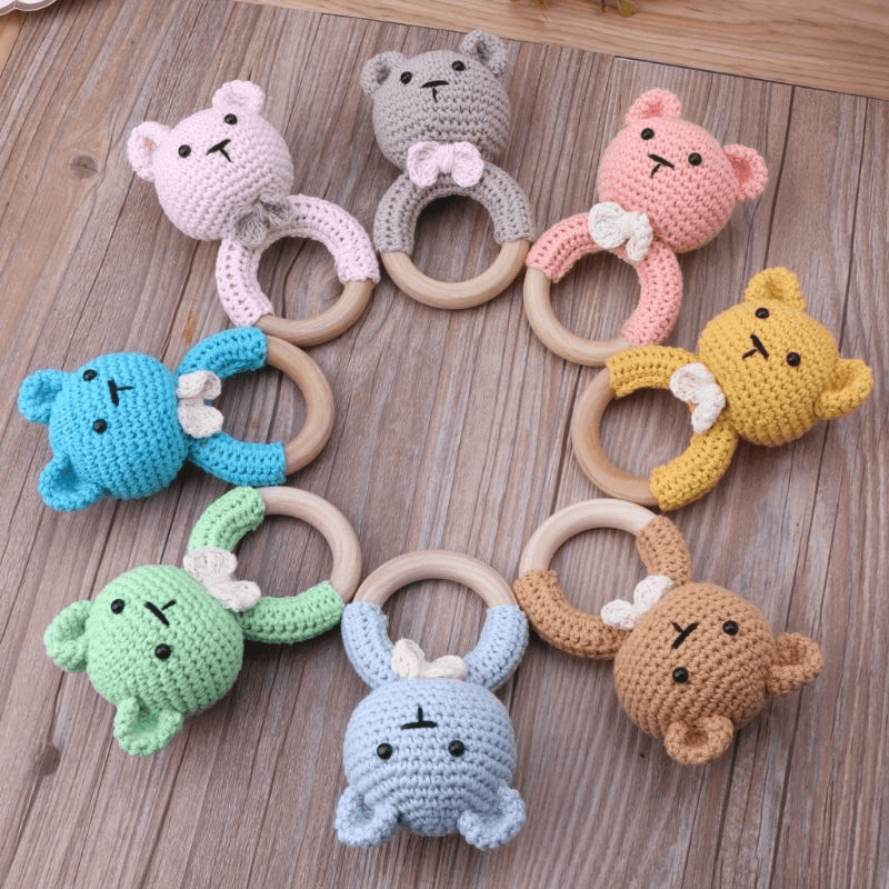 Baby Rattles Crochet Diy Material Package Hand-Knitted Doll Creative Gift - MRSLM