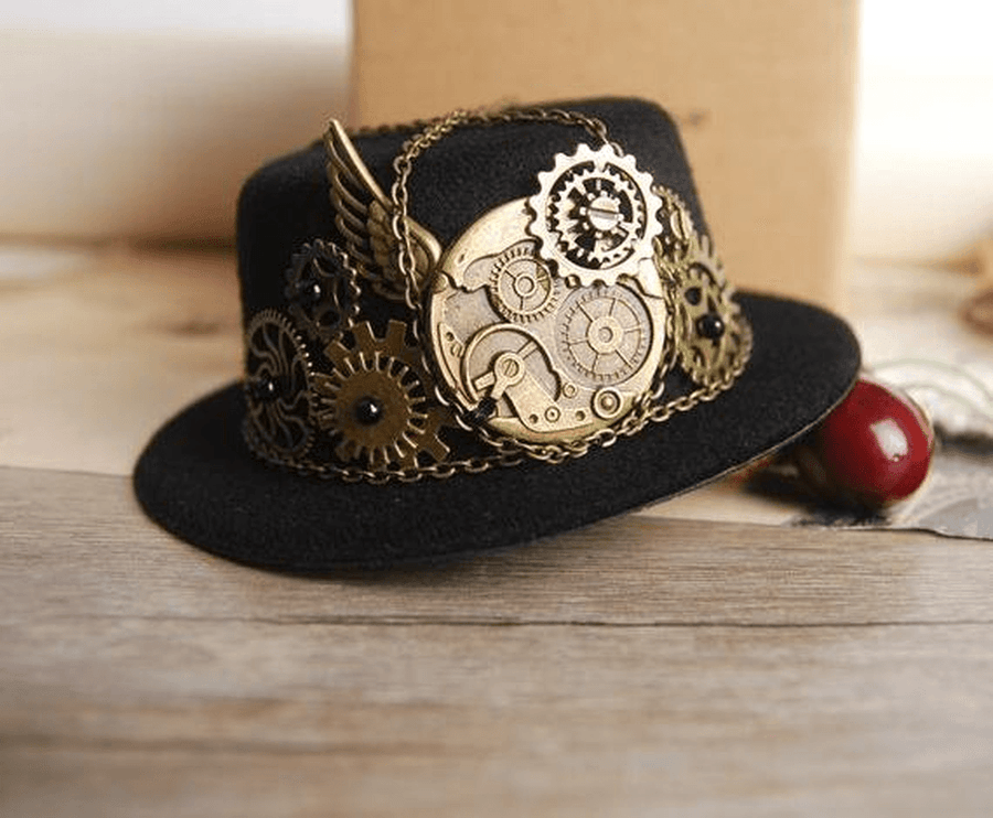 Party Show Decoration Hat Steampunk Hat Retro Lolita Accessories Gear Gay - MRSLM