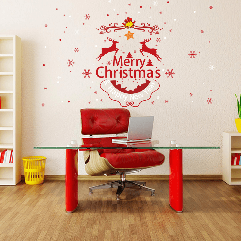 Miico XL830 Christmas Sticker Home Decoration Sticker Window and Wall Sticker Shop Decorative Stickers - MRSLM