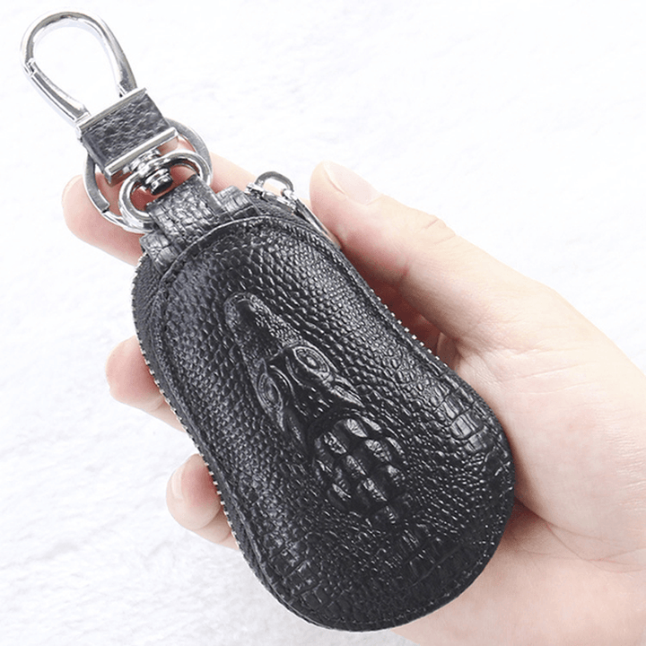 Men Women Genuine Leather Car Key Case Key Bag Wallet - MRSLM