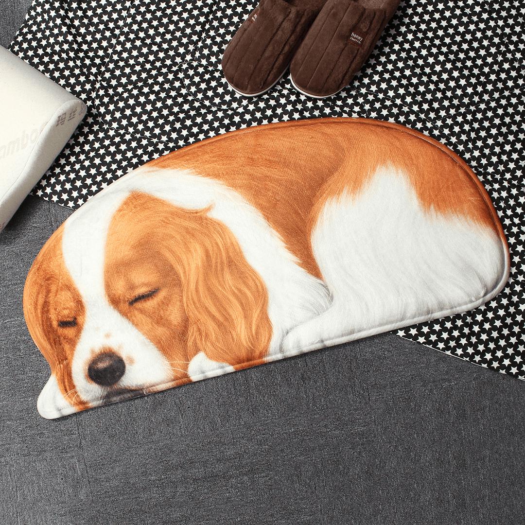 3D Cute Dog Pattern Doormat Indoor Print Door Mat Suedel Floor Rugs - MRSLM