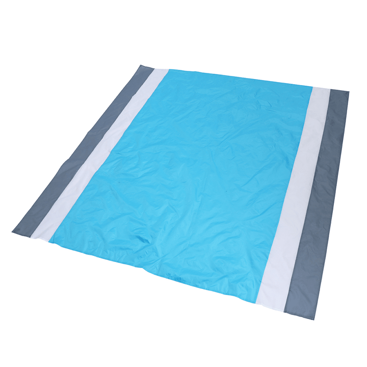 210X200Cm Waterproof Beach Blanket 4-6 Persons Lightweight Sand Resistant Beach Mat Picnic Mat with Storage Bag Peg for Camping Hiking - MRSLM