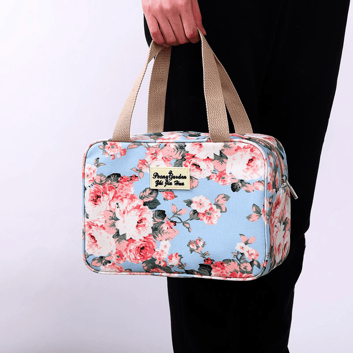 Women Waterproof Travel Bag Print Fashion Nylon Swimming Wash Storage Bag Cosmetic Bag Handbag - MRSLM