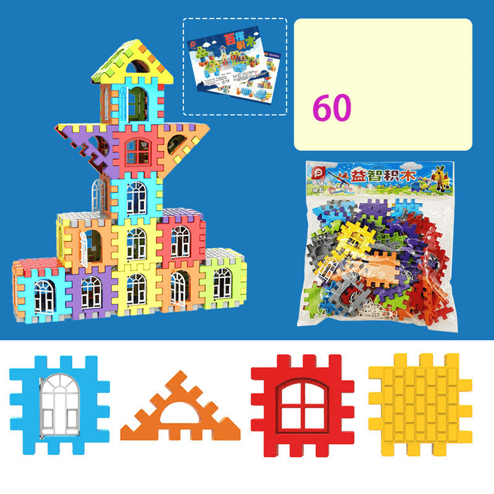 Children'S Large Particle Square Plastic Building Blocks Educational Toys - MRSLM