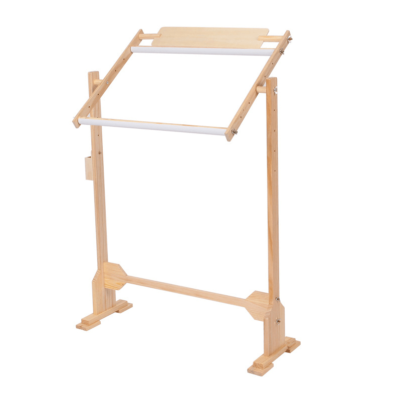 Solid Wooden Frames Table Cross Stitch Frame Embroidery Floor Stand for Needlework Sewing Handmade Tools - MRSLM