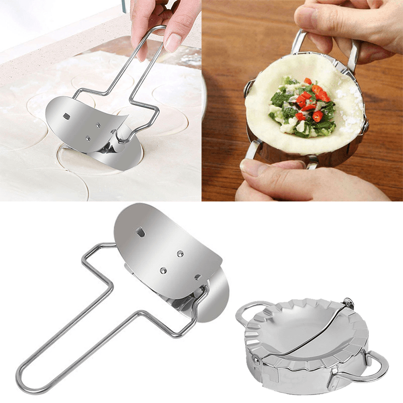 8Pcs Stainless Steel Dumpling Maker Dough Cutter Pie Ravioli Dumpling Mold for Kitchen Jiaozi Mold Tools - MRSLM