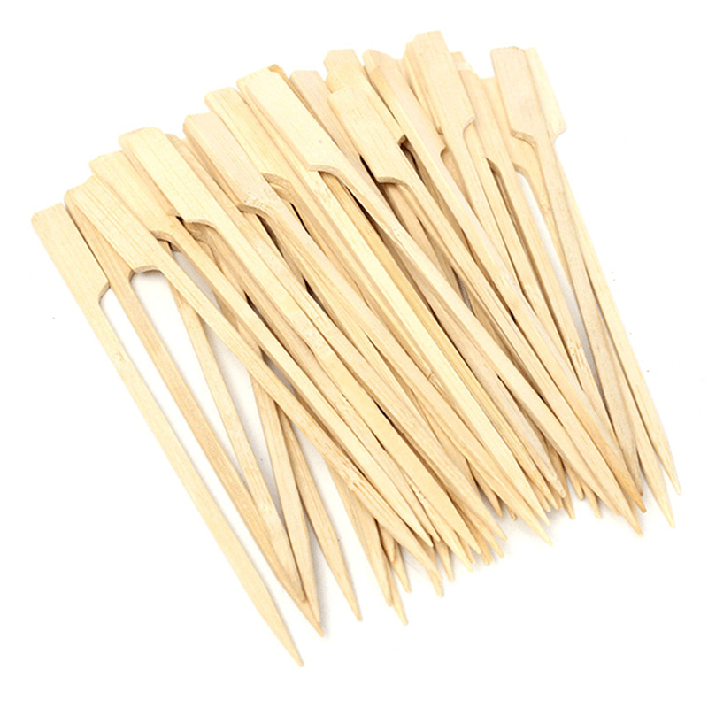 30Pcs 20Cm BBQ Bamboo Skewers Wooden Grill Sticks Meat Food Long Skewers Barbecue Grill Tools - MRSLM