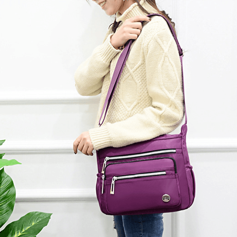 Nylon Multi-Layer Mummy Bag Shoulder Bag Messenger Bag - MRSLM