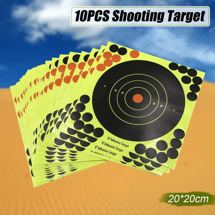 10PCS Shooting Adhesive Targets Splatter Reactive Target Sticker Paper 20*20CM - MRSLM