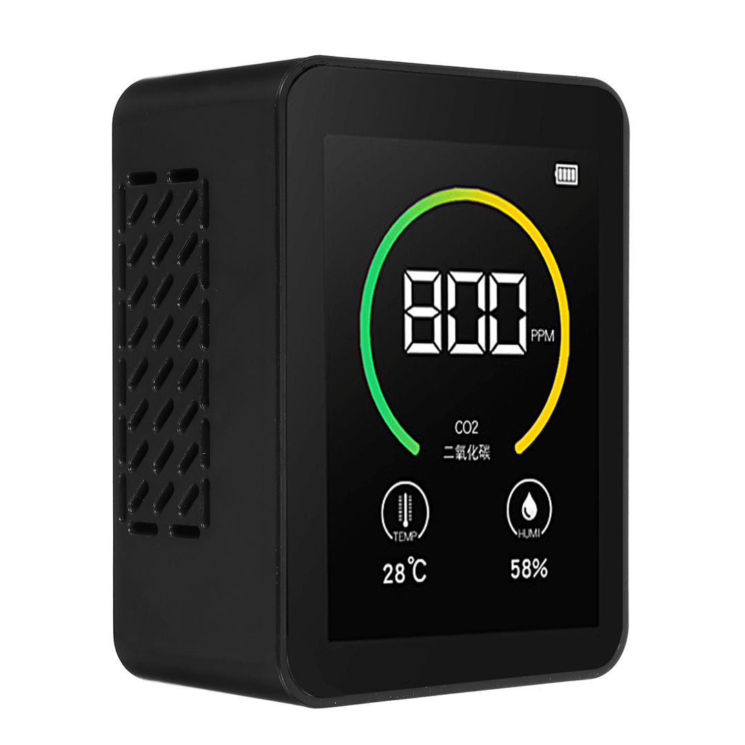 Gas Co2 Sensor Detector Air Quality Monitor Analyzer W/ Temperature Humidity Display - MRSLM