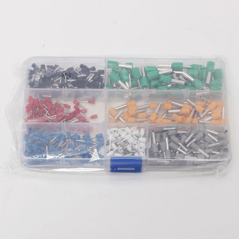 600Pcs Insulated Cord End Terminal Boots Lace Cooper Ferrules Kit Set Wire Copper Crimp Connector - MRSLM