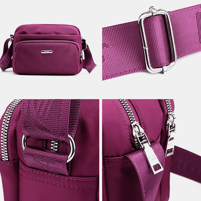 Women Nylon Waterproof Shoulder Bag Crossbody Bag - MRSLM