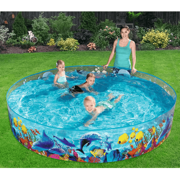 Portable Floding Swimming Pools PVC Family Playing Bathing Tub Summer and Kiddie Pond for Outdoor Furniture - MRSLM