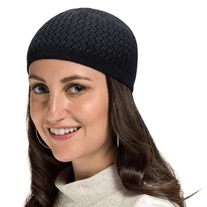 Autumn and Winter Hedging Knitted Wave Jacquard Neutral Dome Warm Woolen Toe Cap - MRSLM