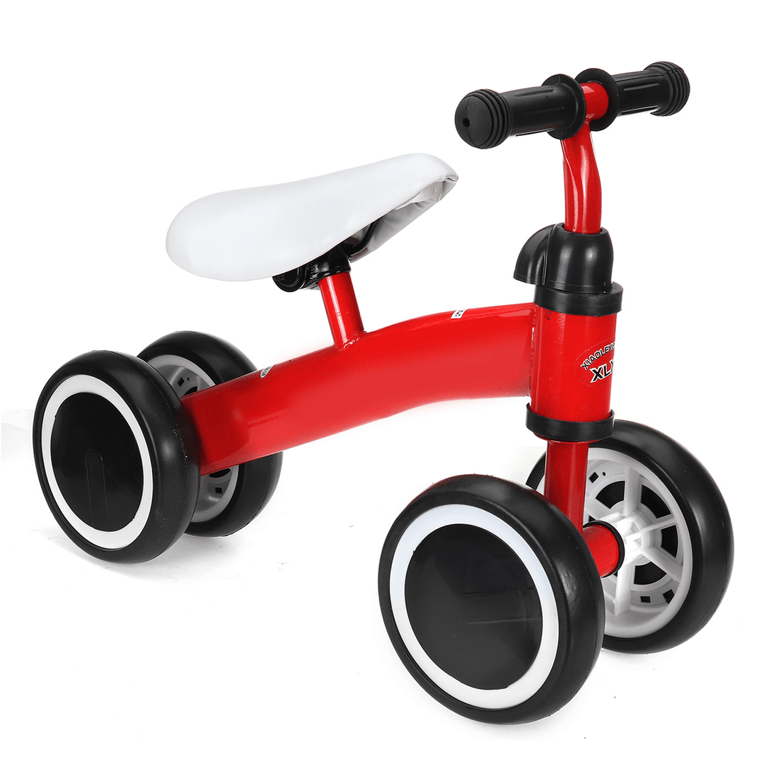 4 Wheels Kids Balance Bike Walker No Pedal Children Learning Walk Scooter for 1-3 Years Old Outdoor Cycling - MRSLM