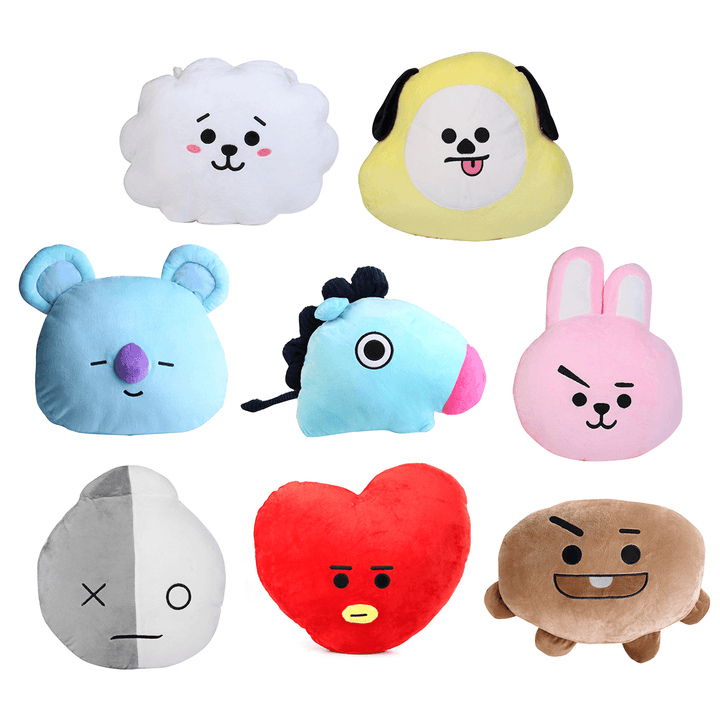 For KPOP BTS BT21 TATA SHOOKY RJ SUGA COOKY JIMIN Bed Plush Pillow Doll - MRSLM