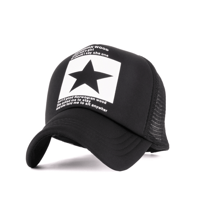 Big Five-Pointed Star Pattern Tennis Baseball Cap - MRSLM