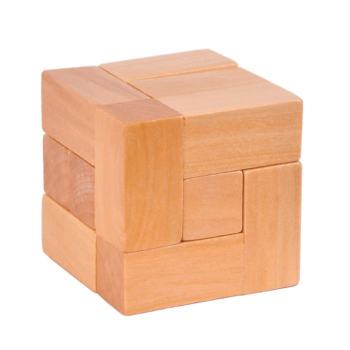 Adult Wooden Educational Toy Kongming Lock Seven Cubes - MRSLM