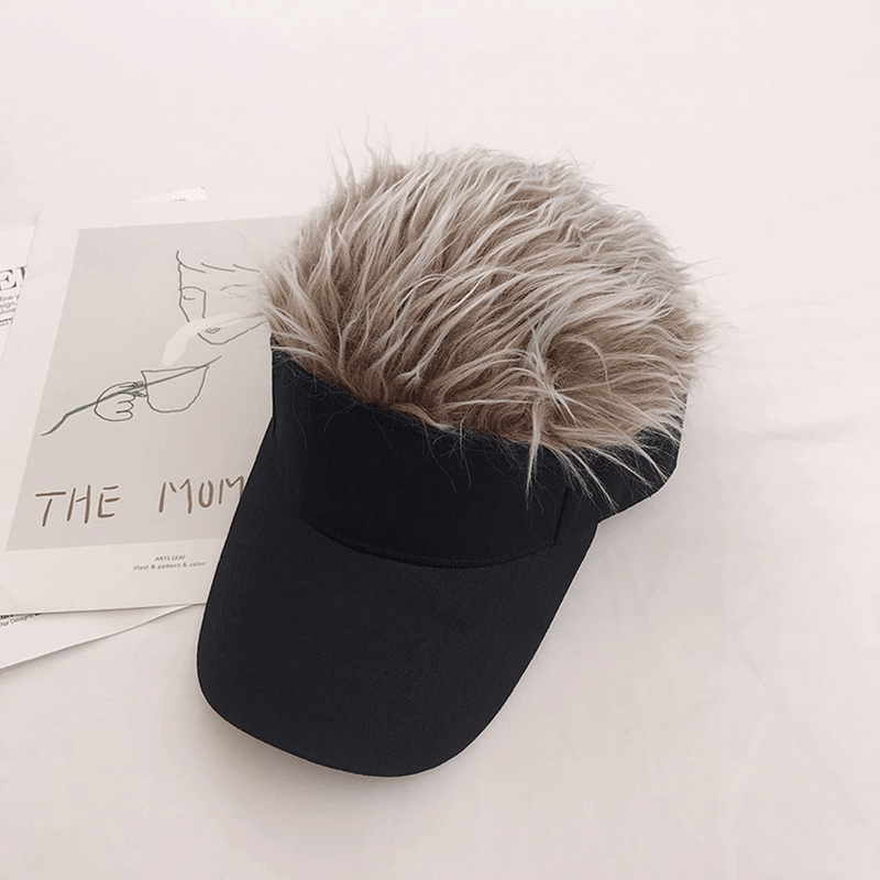 Wig Hat One Piece Peaked Cap Men and Women Personality Empty Top Hat - MRSLM