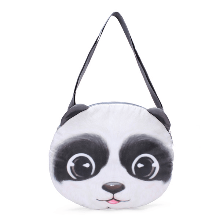 Women 3D Dog Cat Pussy Face Purse Cute Shopping Tote Shoulder Bag - MRSLM