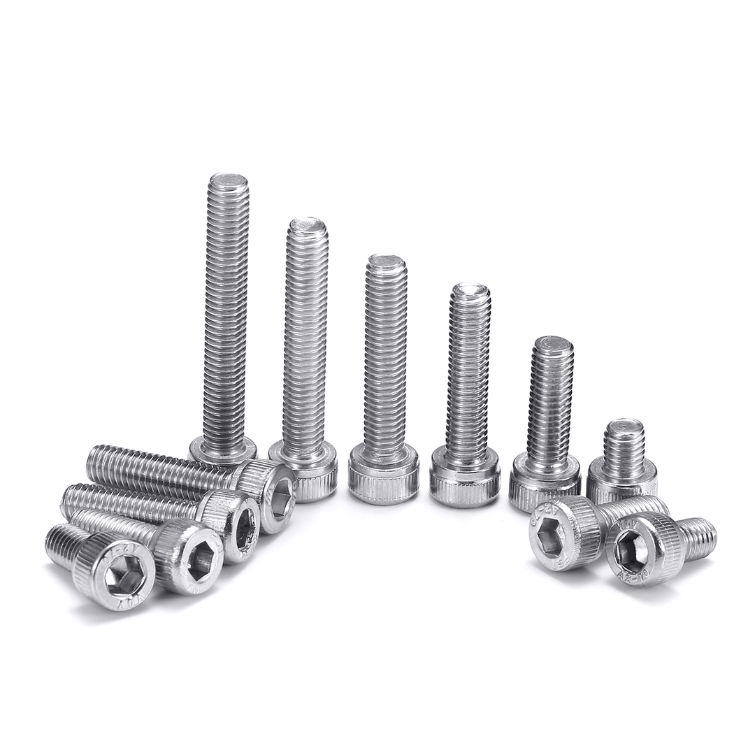 120Pcs M5 304 Stainless Steel Hex Socket Cap Head Screw Bolts Assortment Set - MRSLM