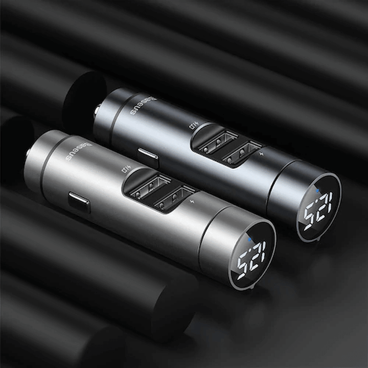 Baseus Energy Column Car Wireless MP3 Charger Bluetooth 5.0+5V3.1A + Baseus Energy Column Car Wireless MP3 Charger - MRSLM